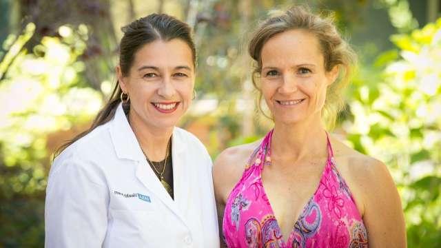 Dr. Jacqueline Casillas with childhood cancer survivor